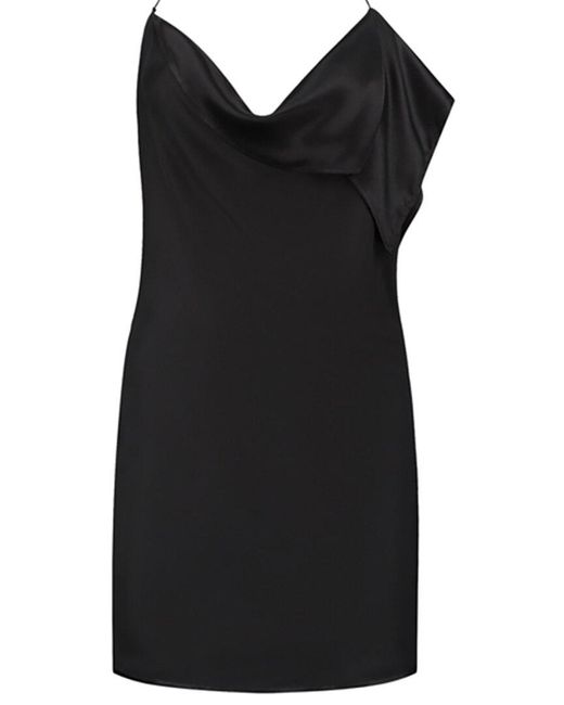 GAUGE81 Black Omura Silk Mini Dress