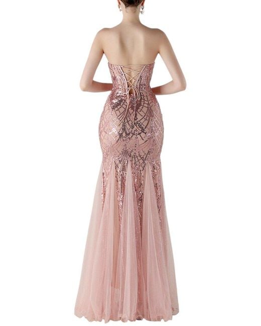 KALINNU Pink Maxi Dress