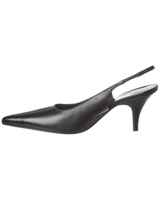 The Row Black Sling Point Leather Slingback Pump