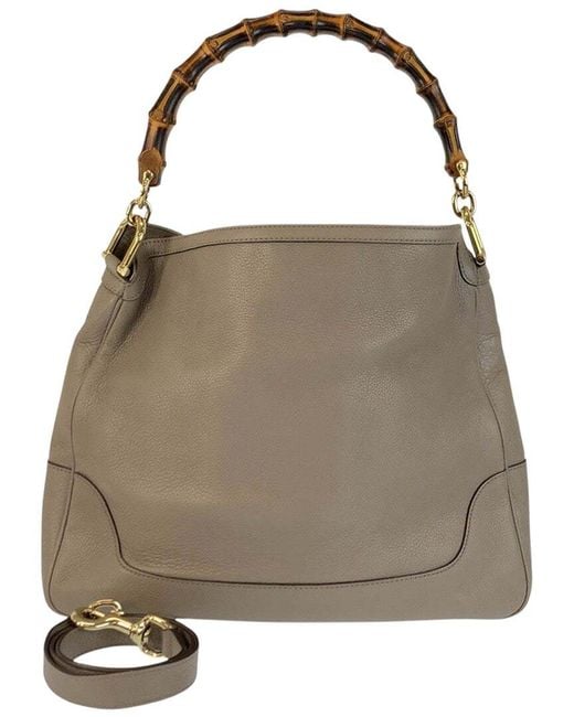 Gucci Natural Beige Calfskin Bamboo Diana Shoulder Bag (authentic Pre-loved)