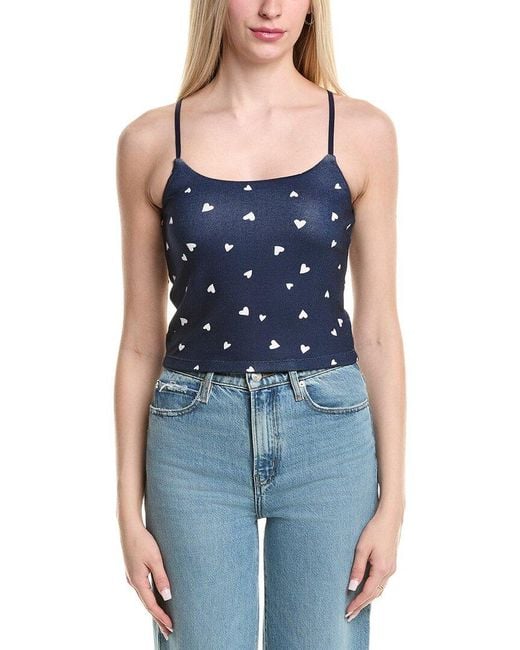 Z Supply Blue Camille Heart Cami