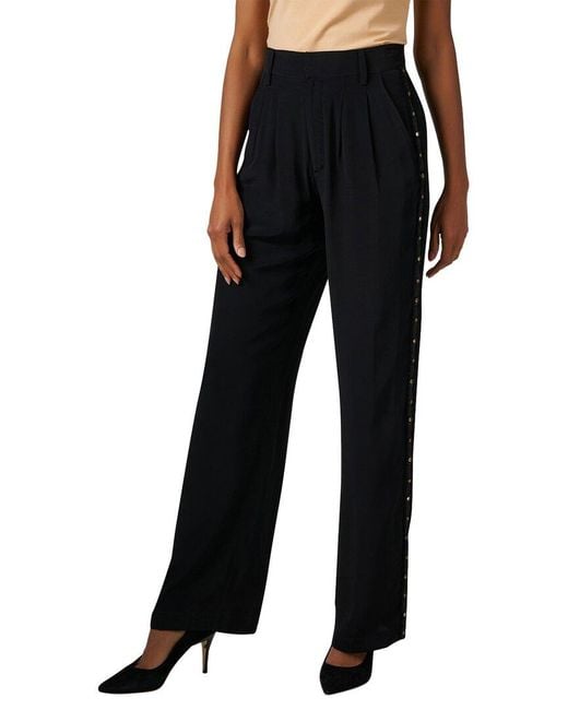 Figue Black Straight Leg Pant