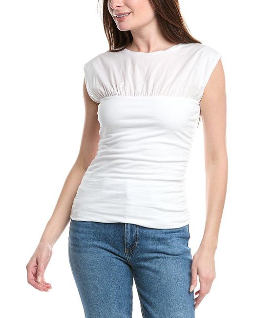 Rag & Bone White Mica Banded Top