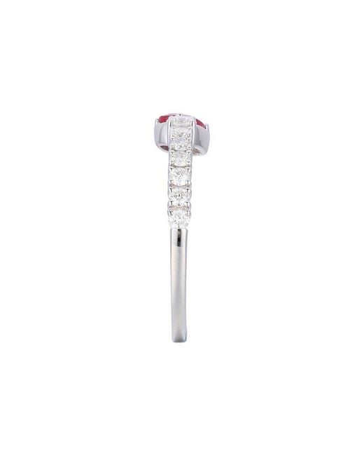 Gregg Ruth Pink 14K 0.72 Ct. Tw. Diamond & Ruby Ring