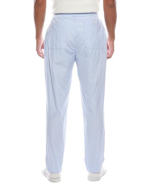 Officine Generale Blue Joaquim Poplin Pant for men