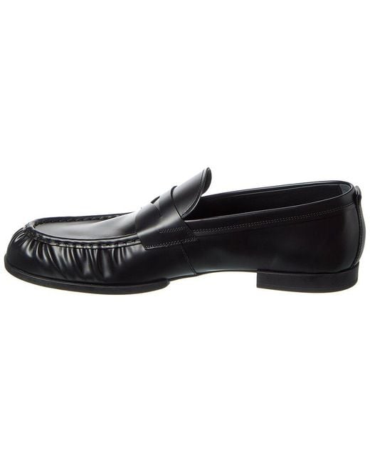 Tod's Black Leather Moccasin for men
