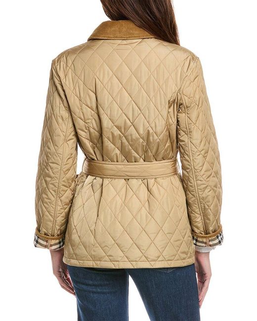 Burberry Natural Quilted Coat