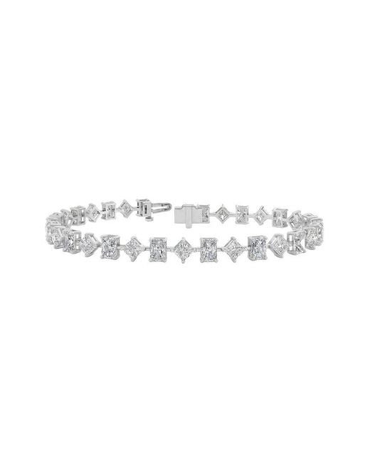 Lab Grown Diamonds White 14K 11.36 Ct. Tw. Lab-Grown Diamond Tennis Bracelet