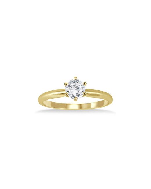 The Eternal Fit 14k 0.46 Ct. Tw. Diamond Ring in Metallic Lyst
