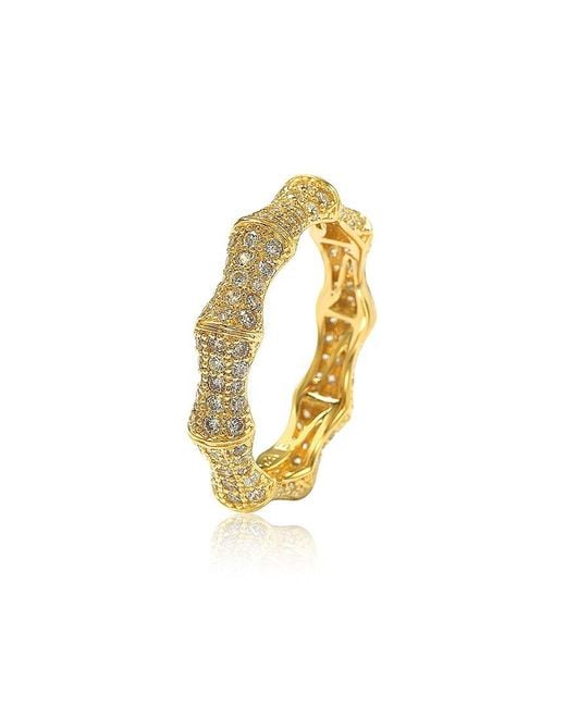 Suzy Levian CZ Jewelry Metallic Suzy Levian Silver Cz Stackable Ring