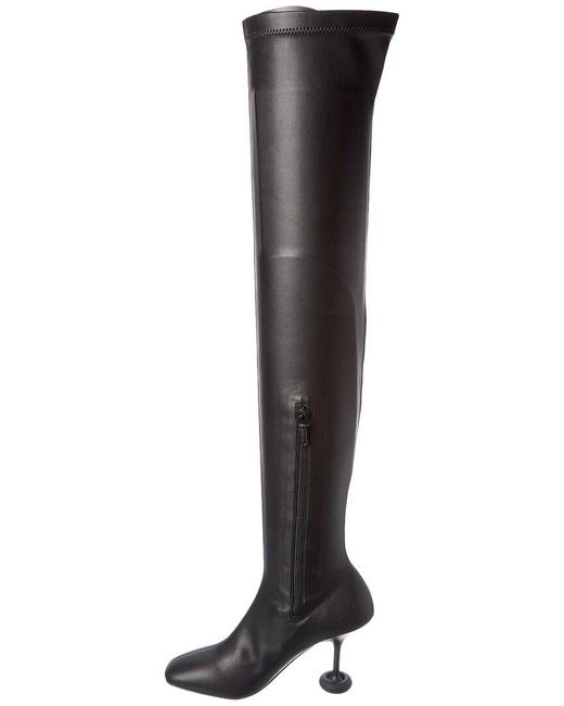 Stella McCartney Black Shroom Stretch Thigh-High Boot