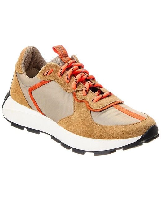 Mulberry White Runner Suede Sneaker