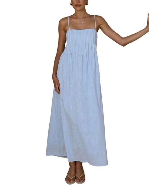 DELI S Blue Solid Maxi Dress