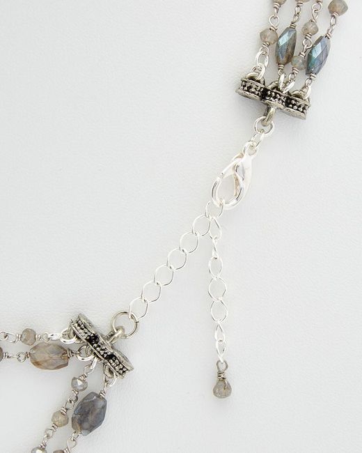 Rachel Reinhardt Jewelry White Silver Gemstone Necklace