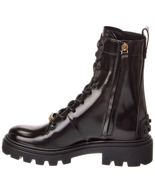 Tod's Black Gomma Shearling Boot
