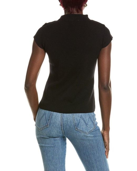 Tahari Black The Katy Sweater Top