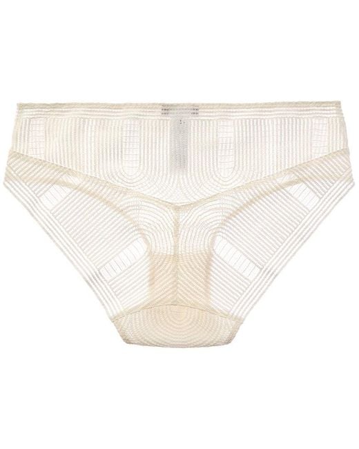 Hanro Natural Martha Lace Hi-Cut Brief
