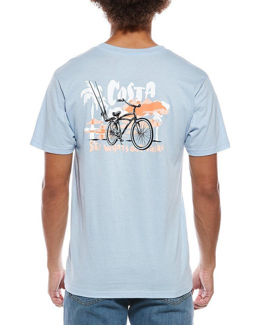COSTA APPAREL Blue Boardwalk Life T-Shirt for men