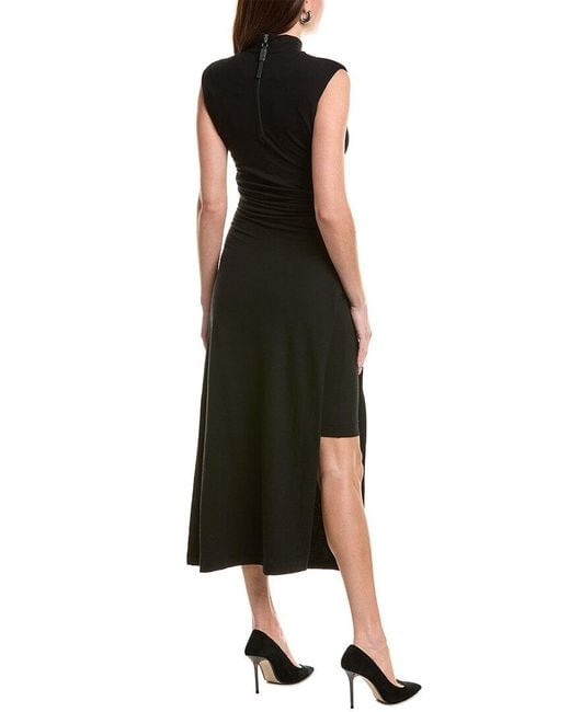 Brunello Cucinelli Black Wool & Silk-blend Maxi Dress