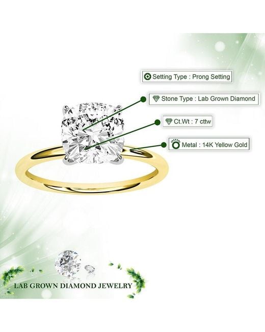 Amairah White 14K 7.00 Ct. Tw. Lab-Grown Diamond Engagement Ring