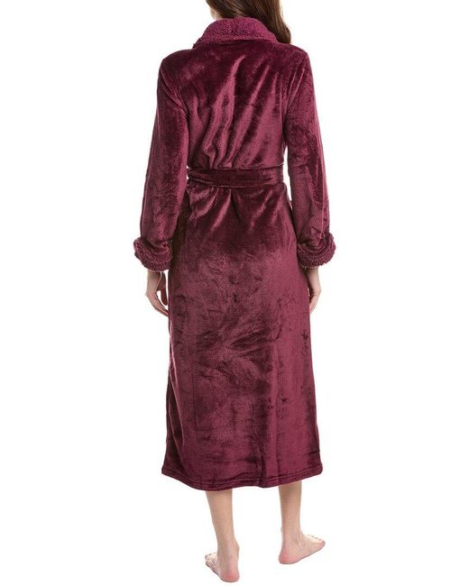 Natori Red Plush Sherpa Robe