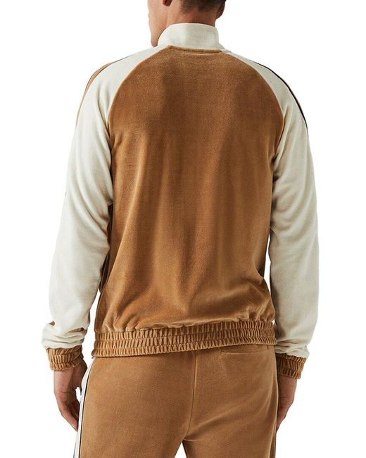 Reiss Brown Lawrence Che Velour Top for men