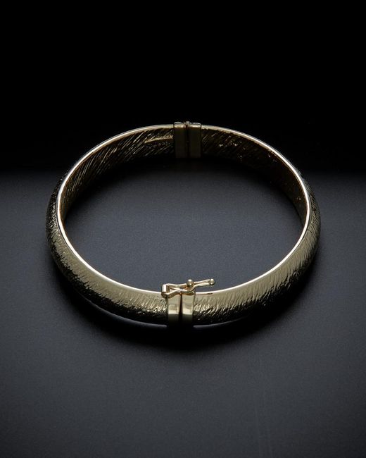 Italian Gold Black 14k Bangle