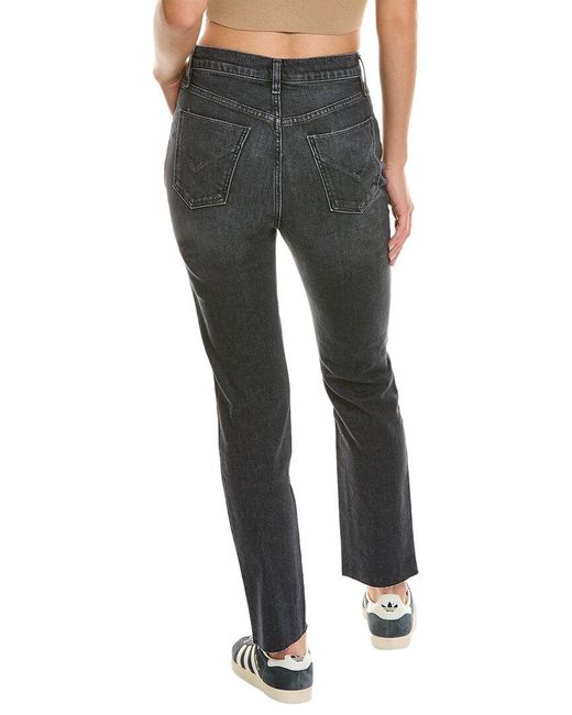 Hudson Holly Washed Black High-rise Straight Jean