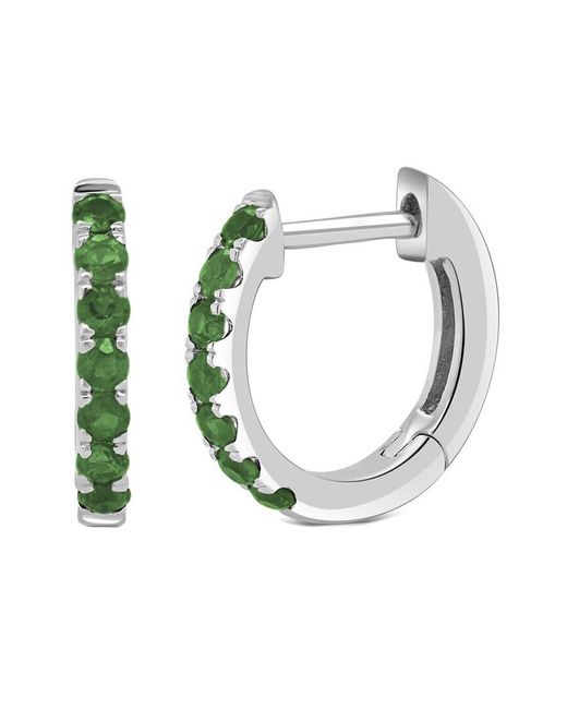 Sabrina Designs Metallic 14k 0.22 Ct. Tw. Emerald Huggie Earrings