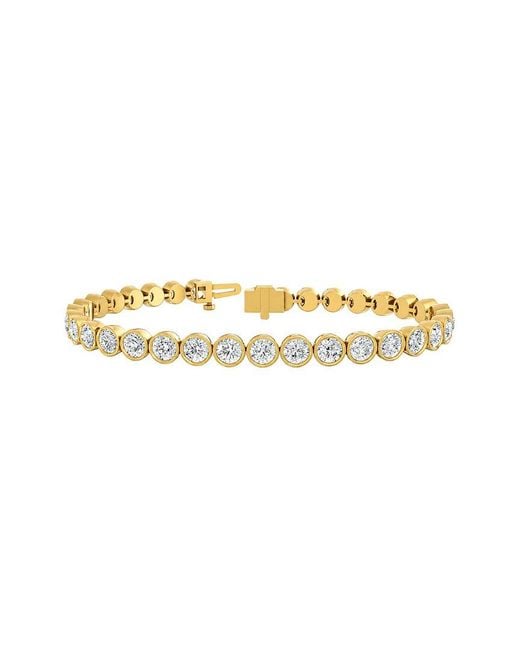 Lab Grown Diamonds Metallic 14K 8.50 Ct. Tw. Lab-Grown Diamond Tennis Bracelet