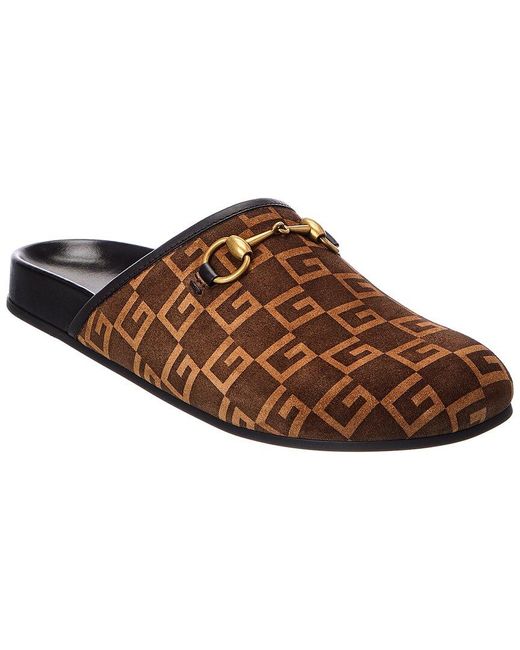 Gucci GG Suede Clog in Brown for Men | Lyst Canada