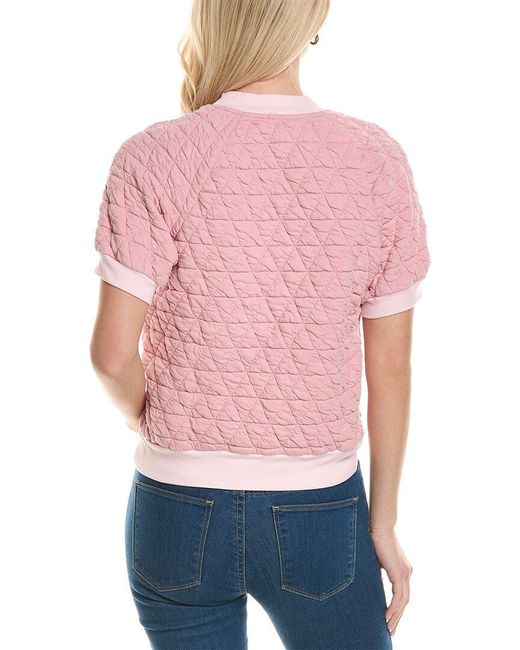 Stateside Red Quilted Knit Top