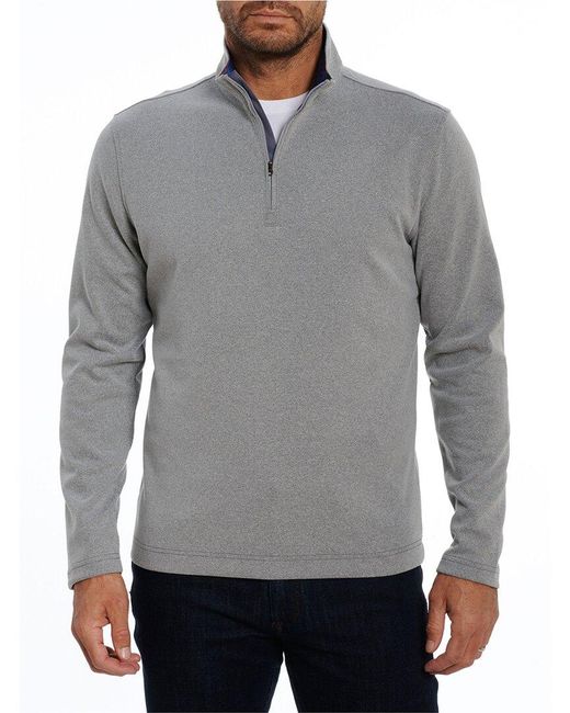 Robert Graham Quarterzip Knit Sweater in Heather Grey (Gray) for Men