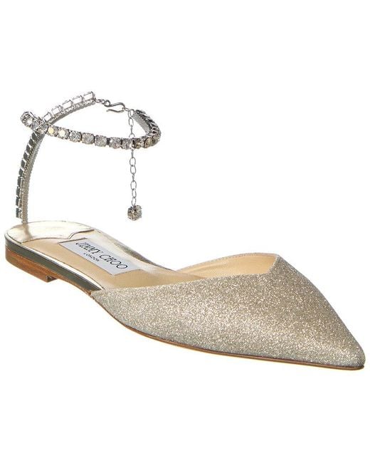 Jimmy Choo Multicolor Saeda Glitter Flat