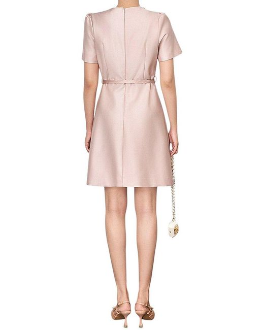 Monique Lagarde Pink Silk Mini Dress