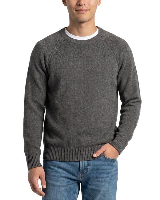Todd Snyder Gray Nomad Cashmere & Wool-Blend Crewneck Sweater for men