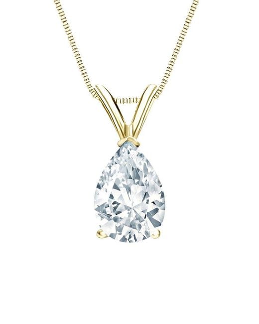 Sabrina Designs Lab Grown Diamonds White 14K 5.00 Ct. Tw. Lab-Grown Diamond Solitaire Pendant