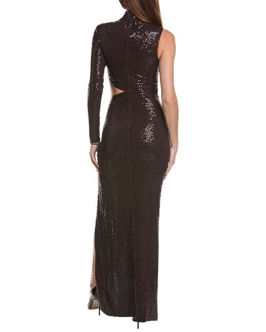 Michael Kors Black Cutout Sequin Gown