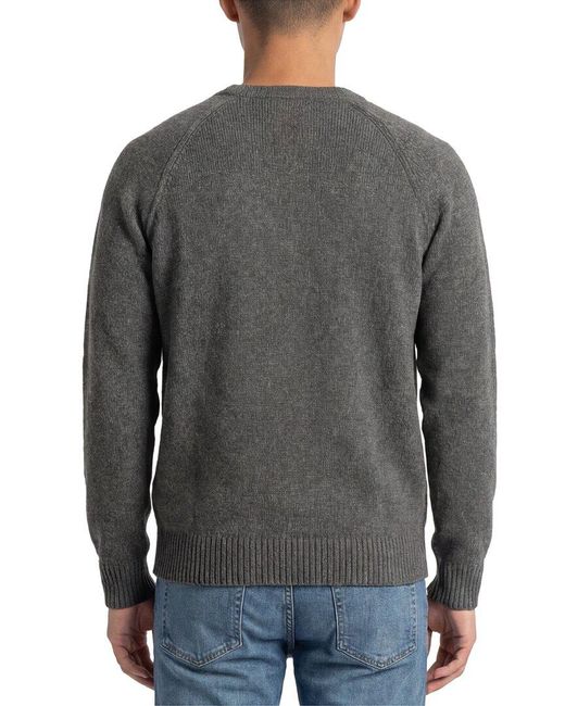 Todd Snyder Gray Nomad Cashmere & Wool-Blend Crewneck Sweater for men