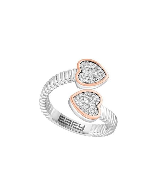 Effy Fine Jewelry White 14K Rose 0.23 Ct. Tw. Diamond Ring