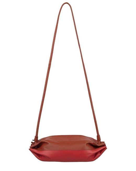 Marimekko Red Pikku Karla Leather Shoulder Bag