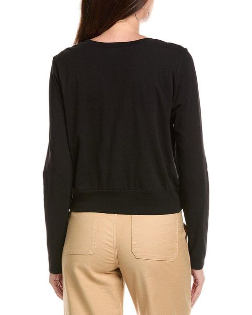 Michael Stars Black Yuri Crop T-Shirt