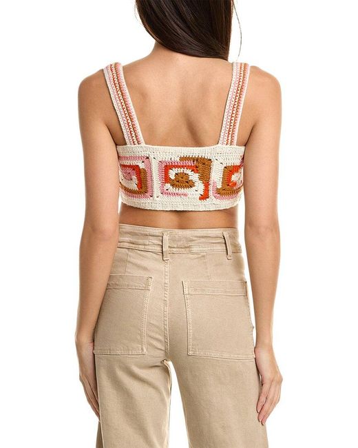 Sea Natural Hayden Crochet Wool-Blend Top