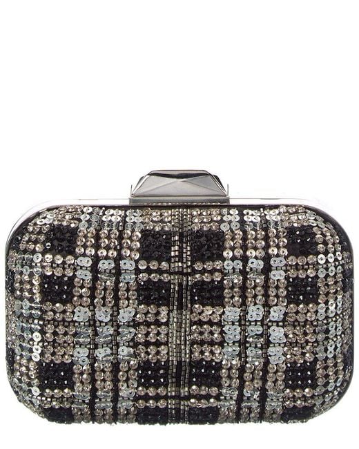 Jimmy Choo Black Micro Cloud Satin Clutch
