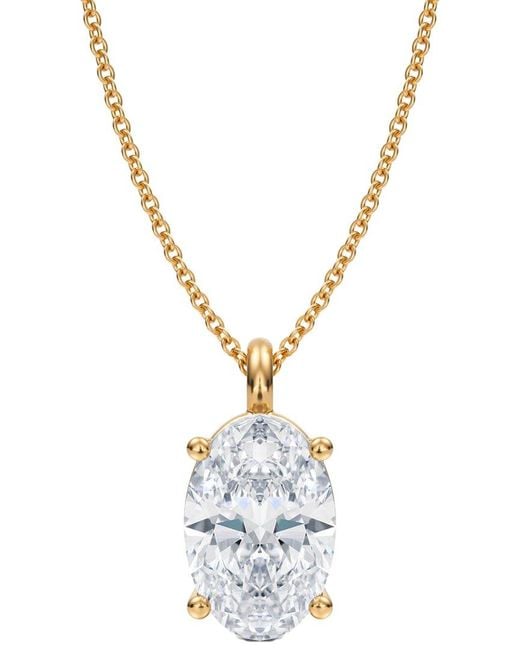Lab Grown Diamonds Metallic 14K 3.00 Ct. Tw. Lab-Grown Diamond Necklace