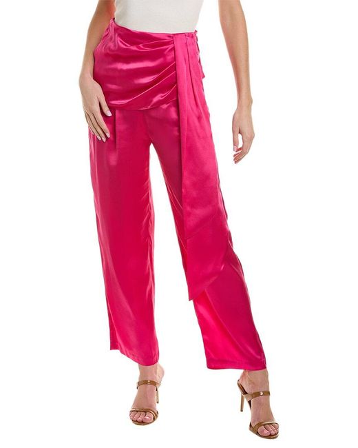 AIIFOS Pink Maia Silk Pant