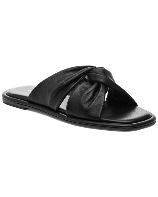 J/Slides Yaya Leather Sandal in Black Lyst