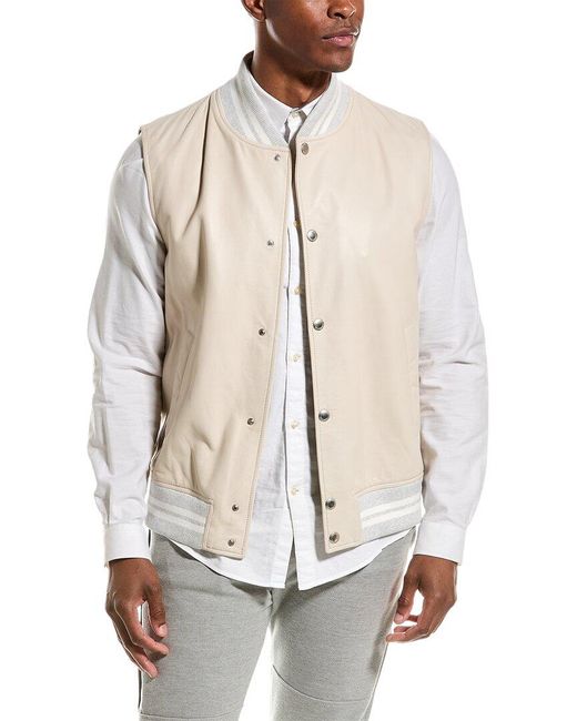Brunello Cucinelli Natural Leather Vest for men