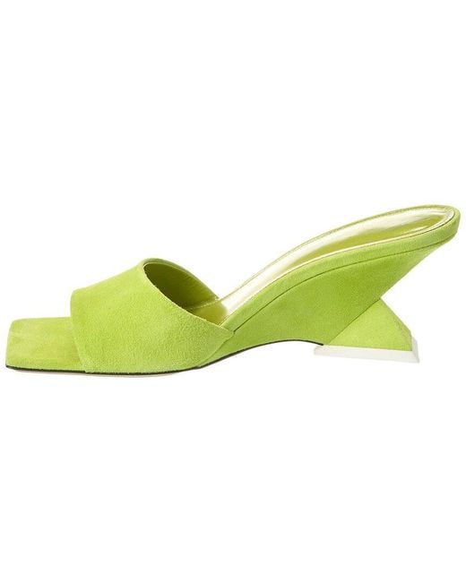 The Attico Yellow Cheope Suede Mule