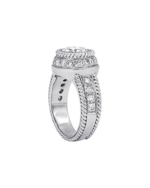 Diana M White Fine Jewelry 18k 2.83 Ct. Tw. Diamond Half-set Ring